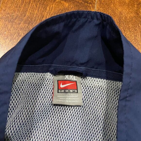 Nike Vintage Athletic Y2K Navy Full Zip Running Windbreaker Jacket Mens Size XXL - Picture 6 of 8